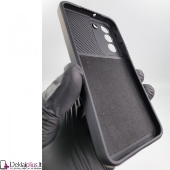 Švelnus guminis dėklas su kameros apsauga - juodas (Samsung S22)